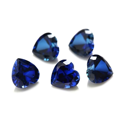 宝石 松散 宝石 心臓 切断 3x3mm から 10x10mm 33# 34# 青いサファイア 合成石