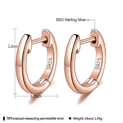 金付925 ステルリング シルバー シンプル マンチェット イヤリング 金色 ベルミール フープ ハグジー 小柄 耳飾り 女性 宝石