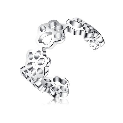 ペット足S925の純銀製の入り口リング方法人および女性リング