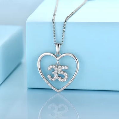 ヤスヴィッティ カスタム ファッション 925 スターリング シルバー ハート ネックレス 50 号と 30 号 ペンダント ネックレス 卸売