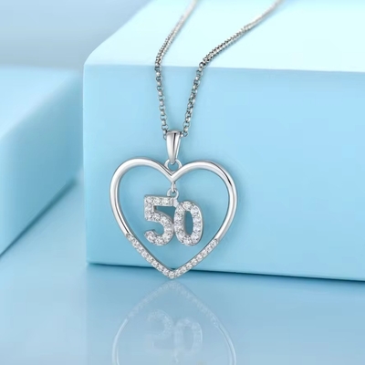 ヤスヴィッティ カスタム ファッション 925 スターリング シルバー ハート ネックレス 50 号と 30 号 ペンダント ネックレス 卸売