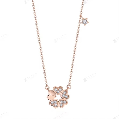 YASVITTI 925 スターリング シルバー ネックレス 女性 スター・チャームズ デイティ ジュエリー 花形 14K ローズゴールド コーティング ハート ネックレス