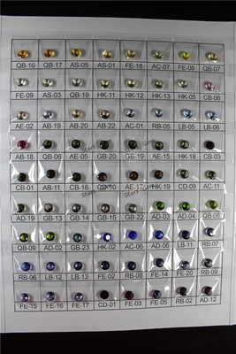 8*12mm カラーモイサナイト 円形の血液 赤水晶ガラス 婚約指輪用のモイサナイト