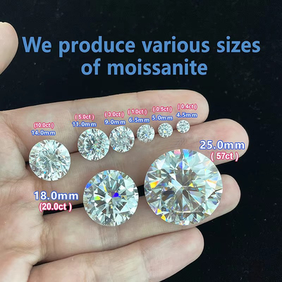リング ホワイト ローズ モイサナイト ダイヤモンド 1.0 CT パックあたり 小型 丸い メリー モイサナイト