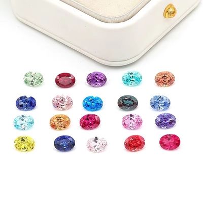 カラー 6*8mm オーバルカット ラボで育てたダイヤモンド 22 多色 1.5ct サファイアルビー ズマルド ゆるい宝石