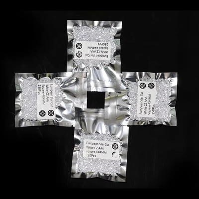 1000pcs / パック 5A メリー ホワイト CZ ストーン ローズ キュービック ジルコニア 女性用 モイサナイト ジュエリー