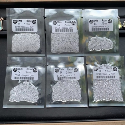 5A 品質 1000pcs / バッグ 1mm - 3.0mm 石宝 白 キュービックジルコニア 宝石用