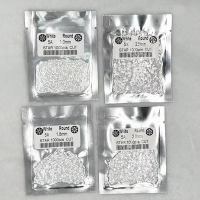 5A 品質 1000pcs / バッグ 1mm - 3.0mm 石宝 白 キュービックジルコニア 宝石用