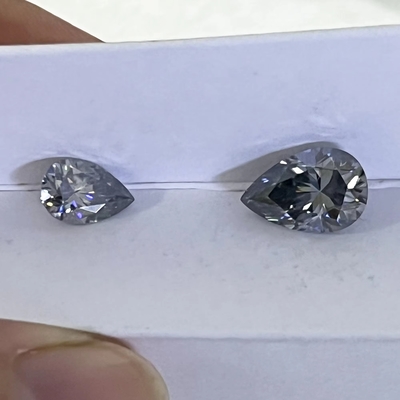 ホールセール 0.5ct 1ct 2ct グレー モーサナート ダイヤモンド 宝石 グレー 色 オバル 梨切断 ゆるやかな 天然 モーサナイト 結婚指輪