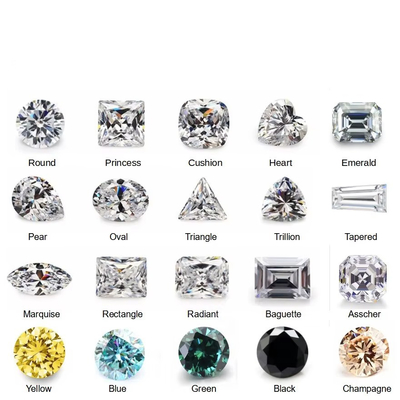 ホールセール 0.5ct 1ct 2ct グレー モーサナート ダイヤモンド 宝石 グレー 色 オバル 梨切断 ゆるやかな 天然 モーサナイト 結婚指輪