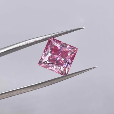 プリンセスカット 鮮やかな黄色のモサニタ VVS ゆるやかなエメラルド モイサナイト ダイヤモンド モイサナイト 指輪 ピンク モイサナイト 約束指輪
