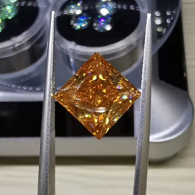 プリンセスカット 鮮やかな黄色のモサニタ VVS ゆるやかなエメラルド モイサナイト ダイヤモンド モイサナイト 指輪 ピンク モイサナイト 約束指輪