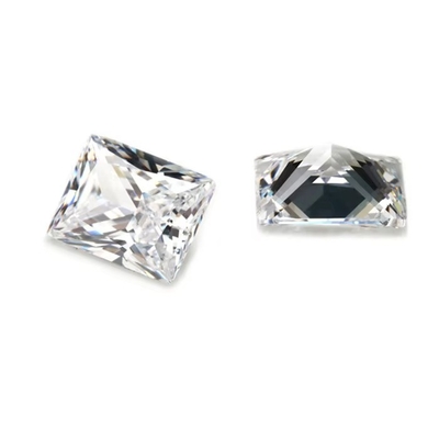 工場 卸売 宝石 色 モイサナイト 矩形 3A 5A 松散 キュービック ジルコニア 石 4ct モイサナイト リング