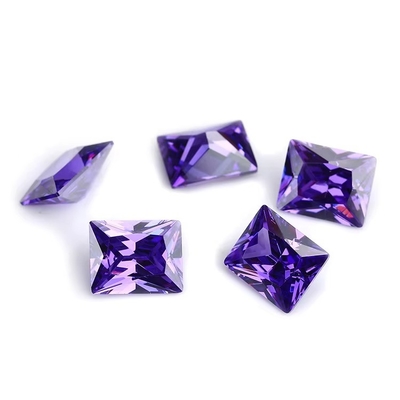 工場 卸売 宝石 色 モイサナイト 矩形 3A 5A 松散 キュービック ジルコニア 石 4ct モイサナイト リング