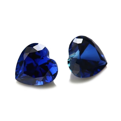 宝石 松散 宝石 心臓 切断 3x3mm から 10x10mm 33# 34# 青いサファイア 合成石