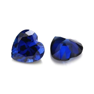 宝石 松散 宝石 心臓 切断 3x3mm から 10x10mm 33# 34# 青いサファイア 合成石