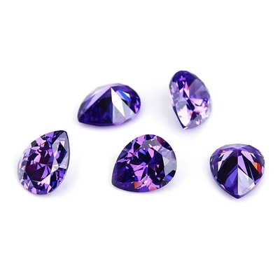 ヴィンテージ モイサナイト 婚約指輪 ゆるい宝石 色々 ペア形 6x4mm 合成立方ジルコニア