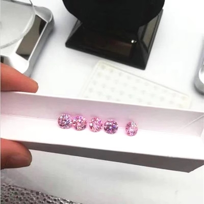 工場 卸売 ピンク モイサナイト ダイヤモンド 丸 ブリリアントカット 3.0mm-12.0mm VVS1 ローズ モイサナイト 石 4カラット 指輪