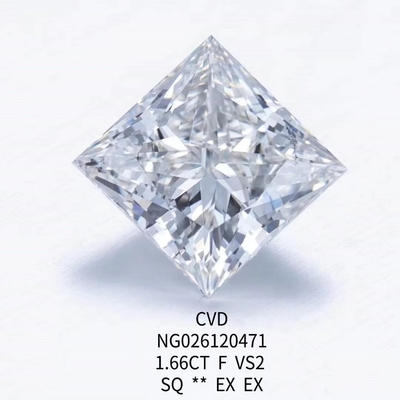 IGI証明書 NGICラボ成長ダイヤモンドプリンセス 方角切片 1.66ct F VS2 ローズ Hpht Cvd ダイヤモンド モイサナイト