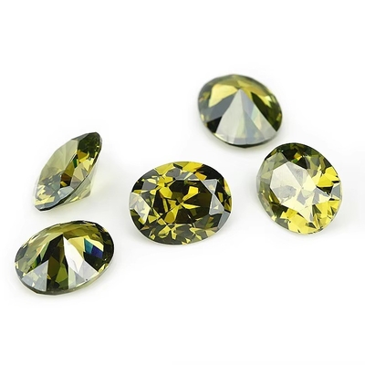 モイサナイト 耳飾り 宝石 ピンク ペリドット ガーネット 黄色 cz 石 円形 12x10mm 合成立方ジルコニア