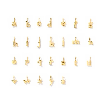 18k 金 925 ステルリング シルバー メタル 26 アルファベットの初期文字 魔法のネックレス