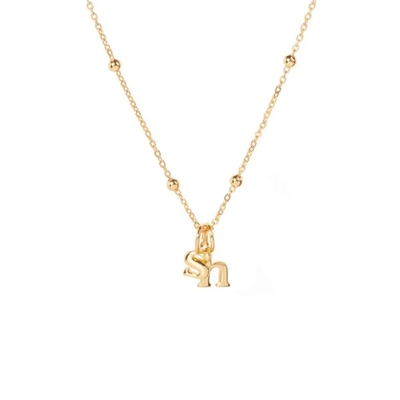 18k 金 925 ステルリング シルバー メタル 26 アルファベットの初期文字 魔法のネックレス
