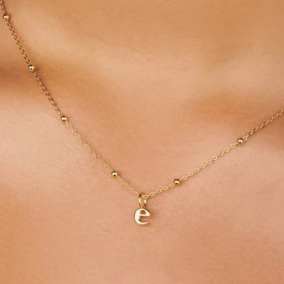 18k 金 925 ステルリング シルバー メタル 26 アルファベットの初期文字 魔法のネックレス
