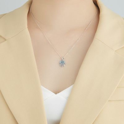 14.5x11mmの220mg純銀製の宝石類のネックレス トルコの48cmの手の吊り下げ式のネックレス
