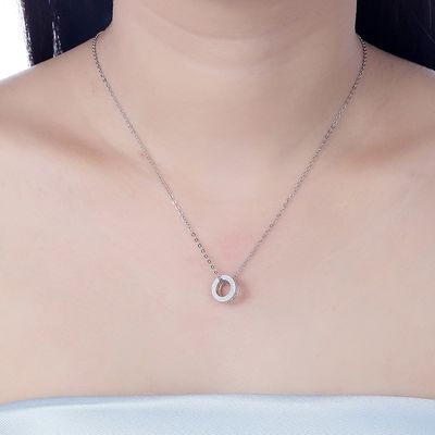 純銀製925のダイヤモンドの小さくきれいなウエストのネックレスの方法気質の鎖