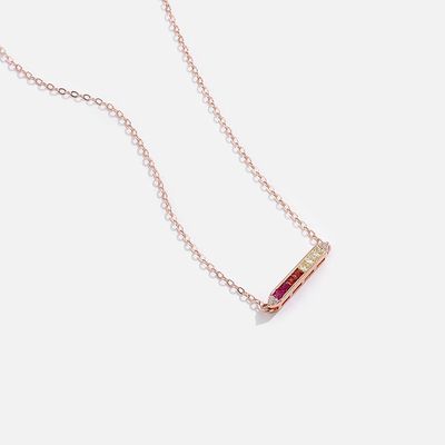 1.31ftの2.2g純銀製のネックレスはS925虹を18インチの銀製の鎖鎖でつなぐ