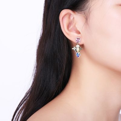 ダイヤモンドのギフトの純銀製の宝石類のイヤリング