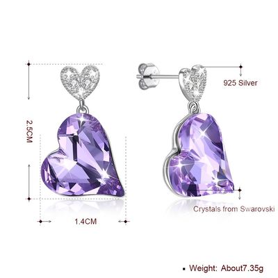0.98x0.55inの純銀製の中心のイヤリング