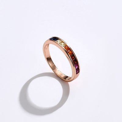 8.3inの0.07oz純銀製水晶リング14k立方ジルコニアの婚約指輪ODM
