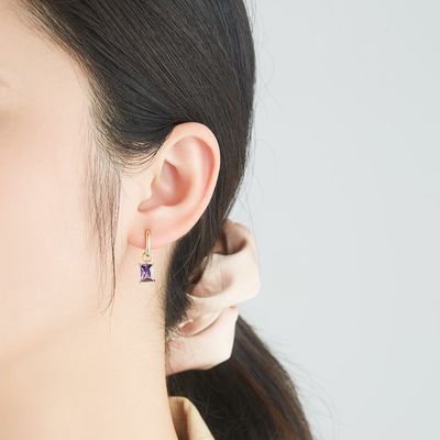 0.67inの2.2g純銀製の宝石類はプラチナによってめっきされるCZの銀製の針のイヤリングを置く