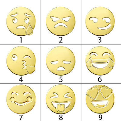 1.8ft 0.07oz Emojiの金のネックレスS925の記念の最初の名前のネックレス