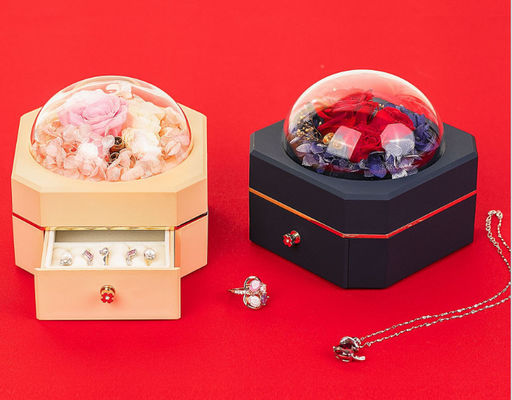 OEMは0.406kg宝石類のギフト用の箱のプラスチック115×115×110mmをリサイクルした