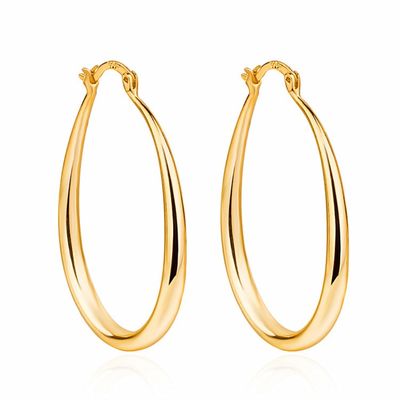 プラチナは30×21mm滑らかな円14kの金のたがを女性の女性のためのめっきした